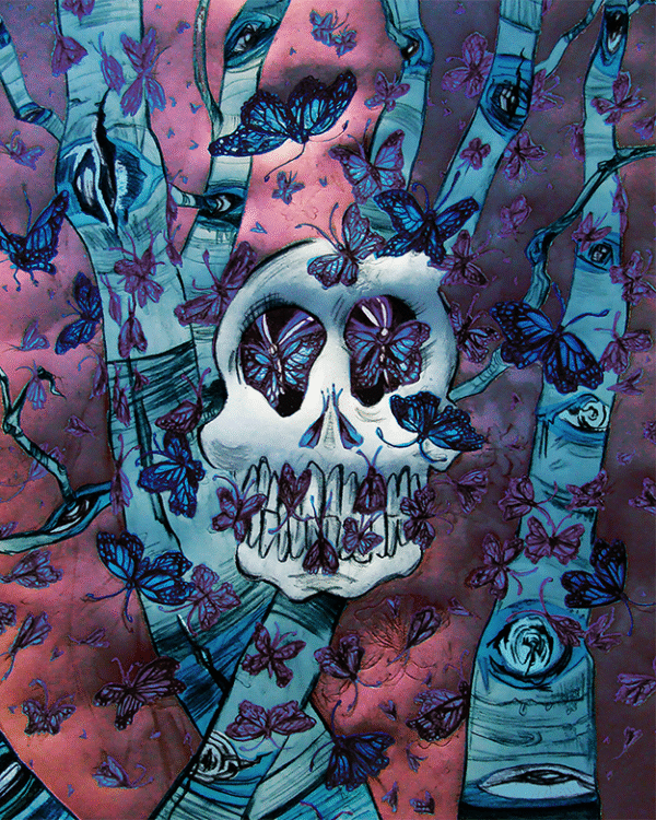 Archival Paper Print- 'Muertos y Mariposas'