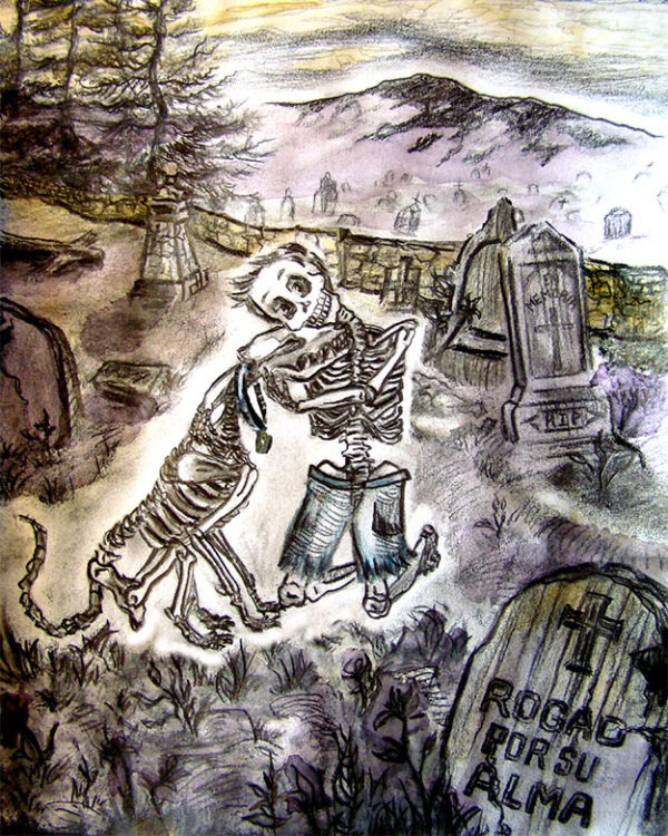 Archival Paper Print- 'My Dog Spooky & Me'