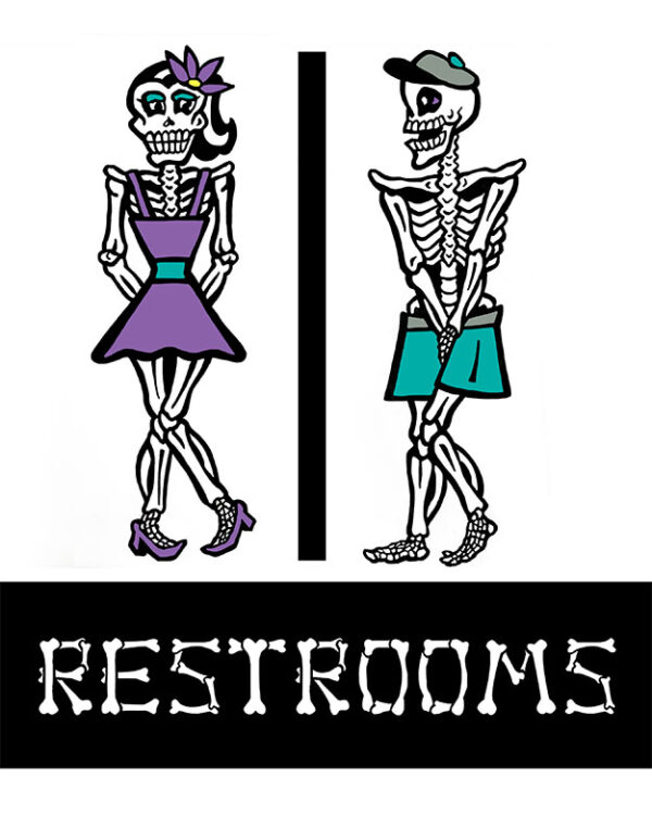 Archival Paper Print- 'RESTROOMS'