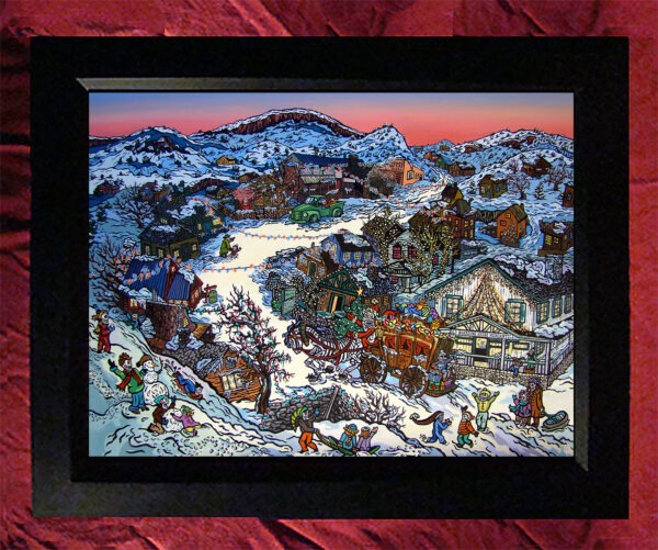 Collectors Canvas Giclee - 30" x 40" 'Christmas Town'