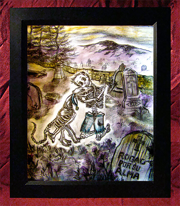 Collectors Canvas Giclee - 'My Dog Spooky and Me'