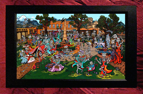 Collectors Canvas Giclee 30" X 50" 'Plaza Fiesta'