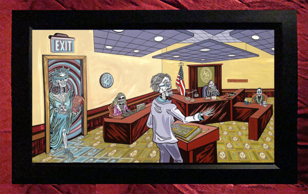 Collectors Canvas Giclee 16" X 29" 'The Scales of Justice Part I'