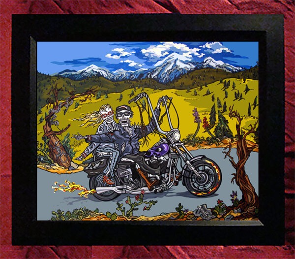 Collectors Canvas Giclee - 'Together Forever on the Open Road'