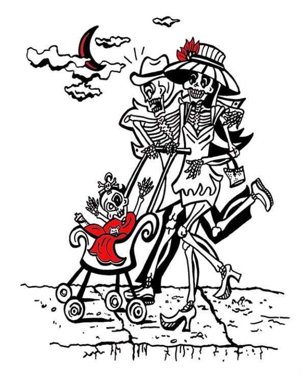 Greeting Card - 'Evening Stroll'